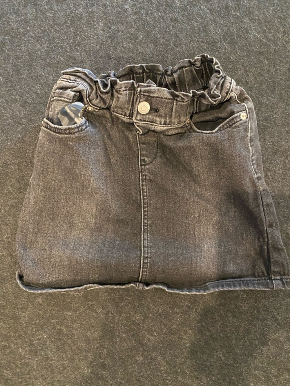 Cat & Jack Black Paperbag Waist Denim Skirt